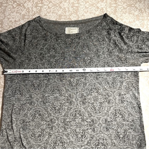 Current/Elliott~Letterman Heather Long Sleeve Antique Lace Print Small/size 1 - Picture 10 of 15